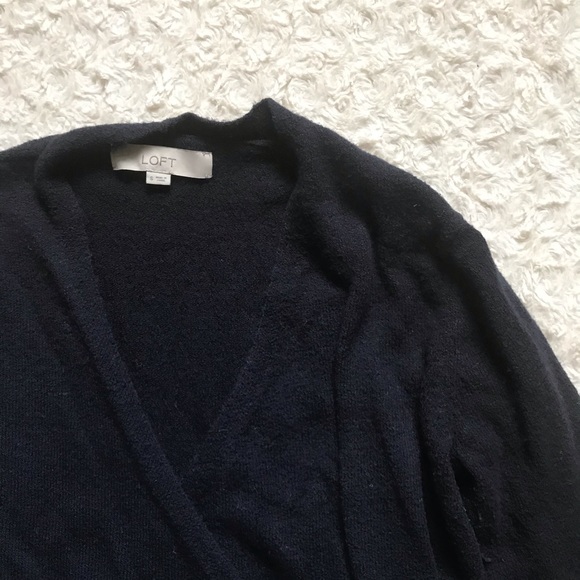LOFT | Navy Blue Side Tie Wrap Sweater - Picture 5 of 5